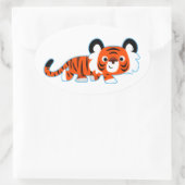 Tigre de dessin mignon sur le Sticker de la sonde (Sac)