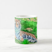 Tigre de l'Amour sur Mug Vert (Centre)