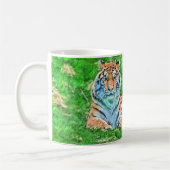 Tigre de l'Amour sur Mug Vert (Gauche)