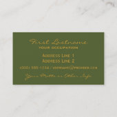 Tigre de Rousseau cartes de visite (Dos)