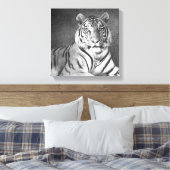 Tigre de Sibérie en noir et blanc - Toile (Insitu(Chambre))
