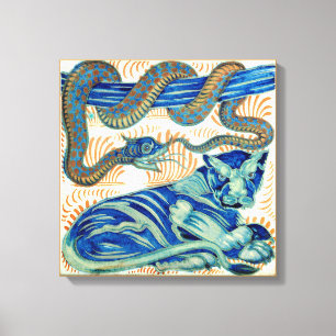 Tigre de William De Morgan The et la toile de