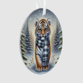 Tigre debout dans une écharpe rayée (devant)