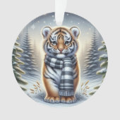 Tigre debout dans une écharpe rayée (devant)
