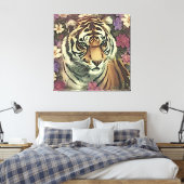 Tigre décoratif - toile à fleurs Impression (Insitu(Chambre))