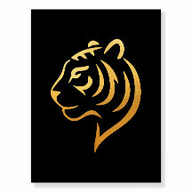 Tigre doré Golden Tiger Minimaliste japonais