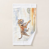 Tigre en action (Serviette à main)