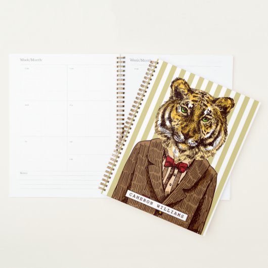 Tigre En Soirée Porter | Ajouter Votre Nom (Devant avec enveloppe)