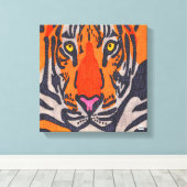 Tigre - Impression sur toile (Insitu (Plancher de Bois))