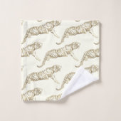 Tigre ivoire Beige Or Moderne (Gant de toilette)