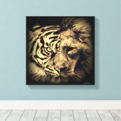 Tigre Lion 2in1 Impression (Insitu (Plancher de Bois))