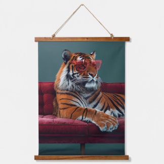 Tigre Majestueux – Tapisserie Murale Animale Vinta
