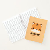 Tigre mignon avec Carnet de nom personnalisé (Intérieur)