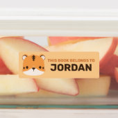 Tigre mignon avec Étiquettes de nom personnalisé (Apposé)