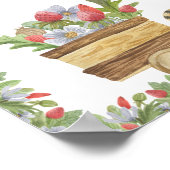 Tigre Mignon Avec Un Vélo Nature Affiche De Texte (Coin)