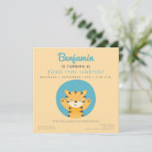 Tigre mignon - Invitation d'une fête Anniversaire  (Debout devant)