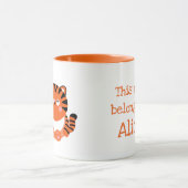 Tigre mignon tasse personnalisée (Centre)