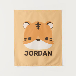 Tigre mou avec Tapisserie de nom personnalisé