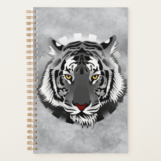 Tigre noir et blanc (Devant)