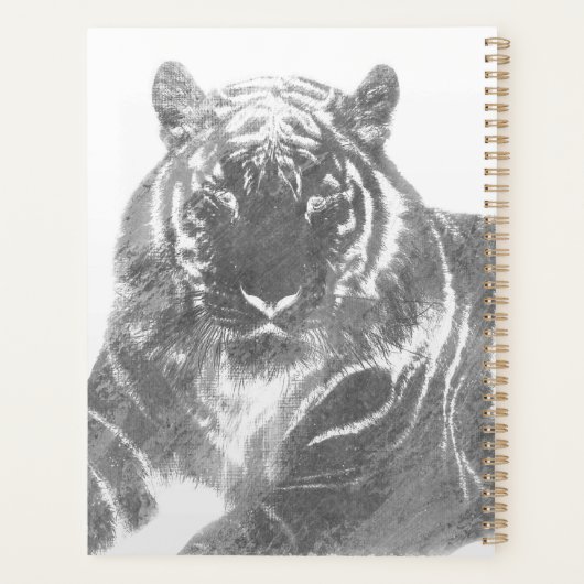 Tigre noir et blanc (Dos)