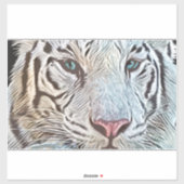 Tigre noir et blanc stickers de peau d'ordinateur  (Feuille)