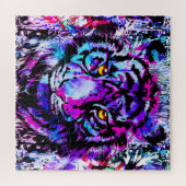 Tigre pourpre - Tiger Portrait Jigsaw Puzzle (Horizontal)
