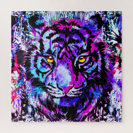 Tigre pourpre - Tiger Portrait Jigsaw Puzzle (Vertical)