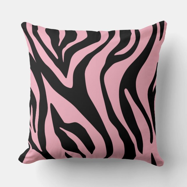 Tigre rose/beige clair Imprimer Coussin réversible (Recto)