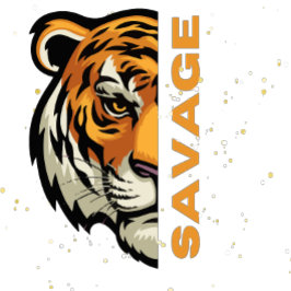 Tigre Sauvage Ronde Button 3,2 Cm