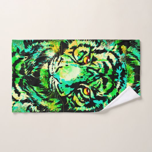 Tigre vert - Tiger - Oeuvre - Faune (Serviette à main)