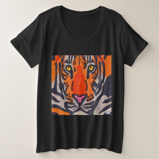 Tigre (vivid) - T-shirt plus taille femme (Design devant)