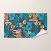 Tigres dans l'étang jaune de lotus (Serviette à main)