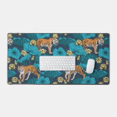 Tigres dans l'étang jaune de lotus (Clavier et souris)