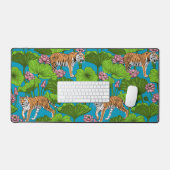 Tigres dans l'étang rose lotus (Clavier et souris)
