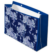 TIGRES DE SAC CADEAU EN NUAGES EN BLEU (Devant Angle)