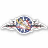 tigres volant avg carré autocollant (Recto)