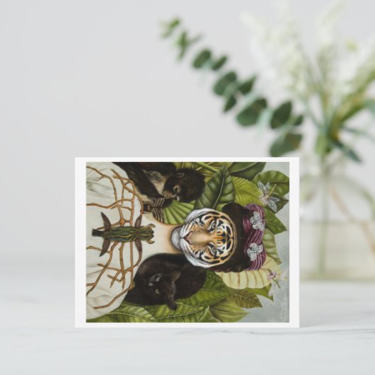 Tigresa Kahlo Briefkaart (Staand voorkant)