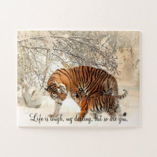 Tigress and Cub "Het leven is zwaar, mijn lievelin Legpuzzel