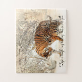 Tigress and Cub "Het leven is zwaar, mijn lievelin Legpuzzel (Verticaal)