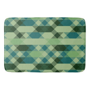 Tigrood en groen geometrisch patroon badmat