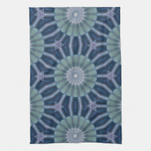 Tigrood en marineblauw geometrisch caleidoscoopmot