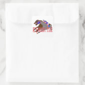tijd 2016 Paarden Racing Vierkante Sticker (Tas)