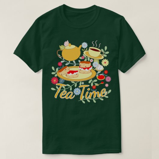 Tijd 6 van thee t-shirt (Design voorkant)