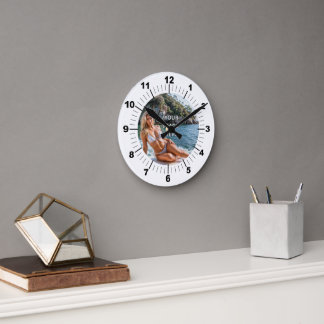 TIJD! ⏰ Aangepaste wandklok – Voeg je eigen ontwer Ronde Klok