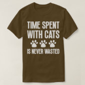 Tijd besteed aan katten is nooit verspild1 t-shirt (Design voorkant)