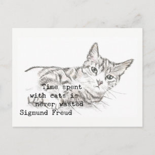 Tijd besteed met katten. . . briefkaart