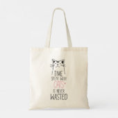 Tijd besteed met katten tote bag (Achterkant)