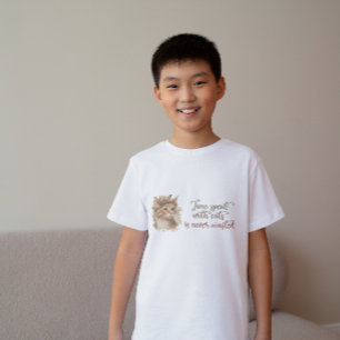 Tijd besteed met ontwerp van Waterverf van kattenk T-shirt