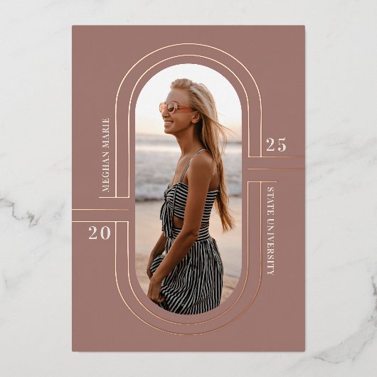 Tijd Capsule | Aankondiging moderne Folie Afstuder (Voorkant)