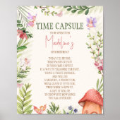 Tijd Capsule Fairy Enchanted Forest 1st Birthday Poster (Voorkant)